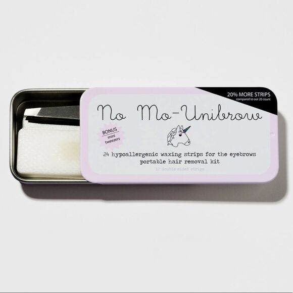 NIB No Mo-Unibrow (24) waxing strips Portable Kit - Picture 2 of 7